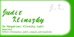 judit klinszky business card